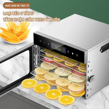 Máy sấy khô thực phẩm 12 khay inox – Sấy hoa quả, trà hoa, mì lạnh, giá 1.590.000 VND