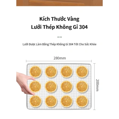 Máy sấy khô thực phẩm 12 khay inox – Sấy hoa quả, trà hoa, mì lạnh, giá 1.590.000 VND