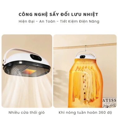 Máy sấy mini gập gọn cho quần áo, giày, balo, túi xách, siêu nhẹ du lịch tiện lợi, giá chỉ 398.000₫ 4