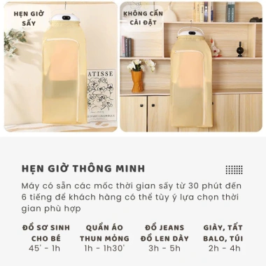Máy sấy mini gập gọn cho quần áo, giày, balo, túi xách, siêu nhẹ du lịch tiện lợi, giá chỉ 398.000₫ 5