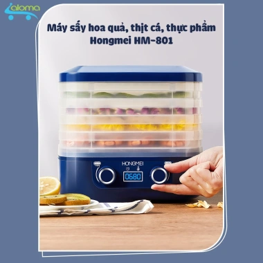 Máy sấy mini Hongmei HM-801 5 tầng 160W - Sấy khô trái cây, thịt cá, giá 598k
