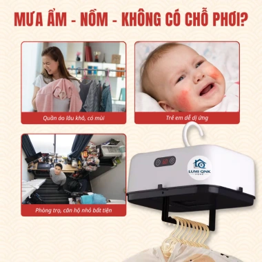 Máy sấy quần áo đa năng gấp gọn tiện lợi – Máy sưởi ấm mini, giảm giá 333k