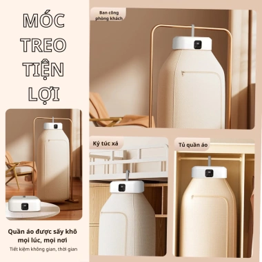 Máy sấy quần áo gấp gọn treo tường - Tiết kiệm điện, công nghệ sấy 3D, sang trọng