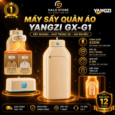 Máy sấy quần áo GX-G1 YANGZI 2 chế độ sấy 3D khử trùng - Gấp gọn, dễ mang, bảo hành 12 tháng - Giá chỉ 500.000₫