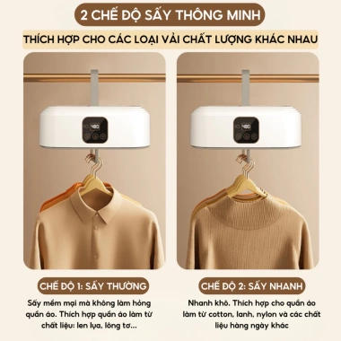 Máy sấy quần áo HOKU đa năng treo tường gấp gọn, khử trùng, khử khuẩn SQA02 giá 549.000₫