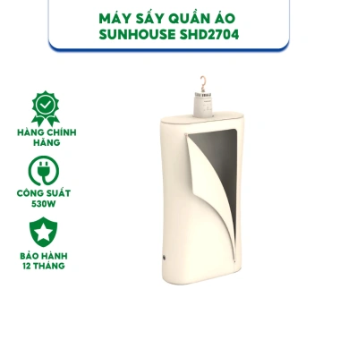 Máy sấy quần áo mini Sunhouse SHD2.704 gấp gọn, tiết kiệm diện tích, du lịch - giá 665.000₫
