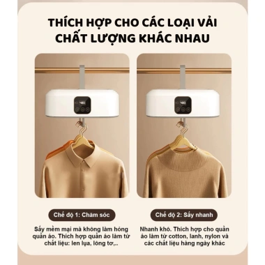 Máy sấy quần áo treo tường TADI UV khử khuẩn, sấy nhanh, điều khiển từ xa 329k 3