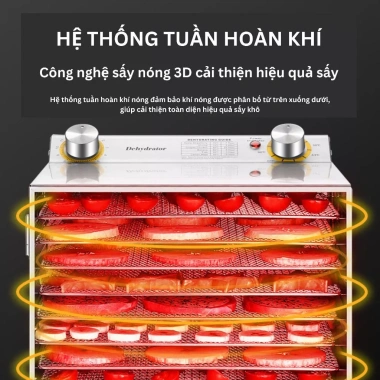 Máy sấy thực phẩm YILI 6/12/182 khay - Sấy khô hoa quả, thịt cá, rau củ tiện dụng, giảm giá 1,51 triệu