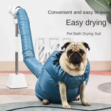 Máy sấy tóc DAPHS cho chó mèo – Giá đỡ gập, Túi sấy khô di động, chải lông nhanh