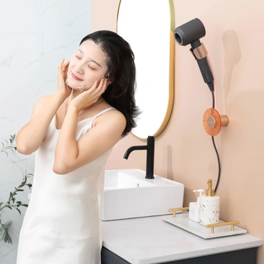 Máy sấy tóc đứng Lazy Personal Scene treo tường, giải phóng hai tay, kèm giá treo kệ BTBE - 190.457₫