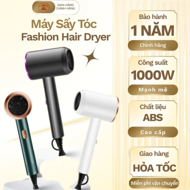 Máy sấy tóc Fashion Hair Dryer 1.000W mini – chế độ nóng lạnh, nhỏ gọn du lịch – 104.000đ