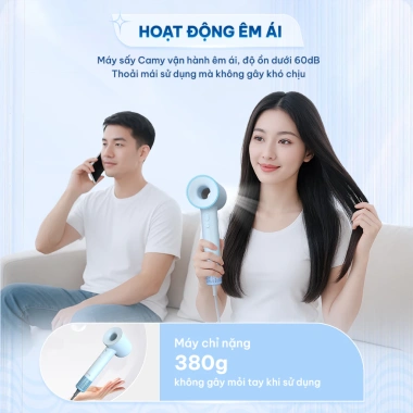 Máy sấy tóc ion âm Camy Cloud Wave 2 chiều nóng lạnh 1.600W, tốc độ cao, bảo vệ tóc, bảo hành 12 tháng - Giá 579.000đ 8 Máy sấy tóc ion âm Camy Cloud Wave 2 chiều nóng lạnh 1.600W, tốc độ cao, bảo vệ tóc, bảo hành 12 tháng - Giá 579.000đ 8