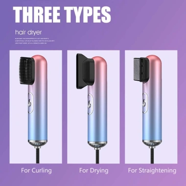 Máy sấy tóc mini 3 trong 1 LIG - Ion âm, 3 đầu tạo kiểu, không hư tổn, tiện du lịch 2