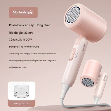 Máy sấy tóc mini gấp gọn 1.800W, 3 mức nhiệt, bảo vệ tóc, nhẹ, tiện lợi, giá 169.000₫ 10 Máy sấy tóc mini gấp gọn 1.800W, 3 mức nhiệt, bảo vệ tóc, nhẹ, tiện lợi, giá 169.000₫ 10