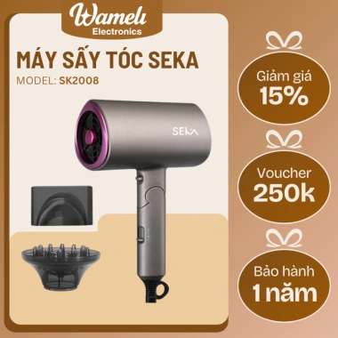 Máy sấy tóc SEKA SK-2.008 2.200W 2 chiều gấp gọn, tạo kiểu, BH 12 tháng - 399.000₫