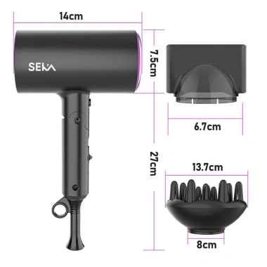 Máy sấy tóc SEKA SK-2.008 2.200W 2 chiều gấp gọn, tạo kiểu, BH 12 tháng - 399.000₫