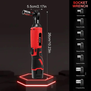 Máy siết bulong góc 12V pin, mở ốc và bắn bulong hơi 3/8 inch - Giá ưu đãi 659.000₫ 9