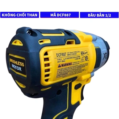 Máy siết bulong pin 20V DCF887 không chổi than, lực 380Nm, giảm giá 699.000₫ 4