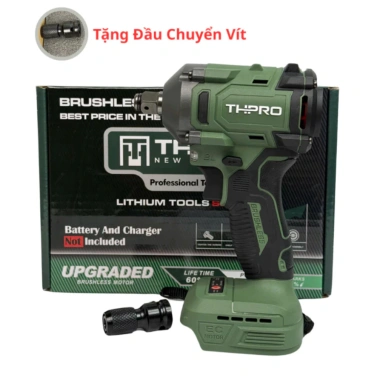 Máy Siết Bulong THPRO TH-6.360PRO Động Cơ Lõi Đồng Chân Pin Phổ Thông - Tặng Đầu Chuyển Vít - Giá Ưu Đãi 399.000 VND 4