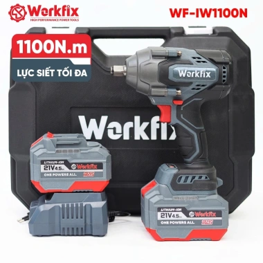 Máy Siết Bulong WORKFIX WF-IW1.100N - Đầu 15CELL Lực Siết 1.100Nm, Mở Vặn Xe Ô Tô 38mm, Giá 1.149.000đ 6
