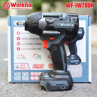 Máy Siết Bulong WORKFIX WF-IW780N 780Nm - Bắn ốc Pin Phổ Thông, Lõi Đồng 100% - Giá Ưu Đãi 649.000 VND