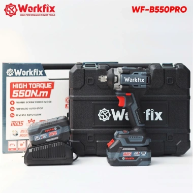 Máy siết bulong WORKFIX WF‑IW550PRO 550Nm – Đầu 2 trong 1, 4 tốc độ, 4 chức năng, giảm giá 20%