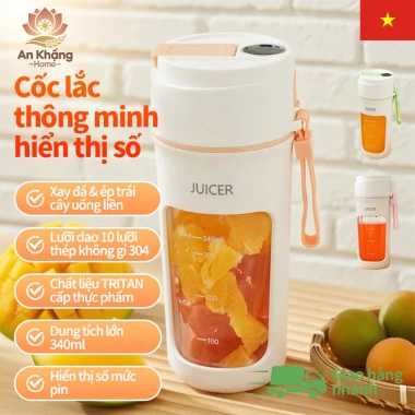 Máy sinh tố cầm tay 10 lưỡi sạc Pin-Xay đá viên - Chính hãng, giá chỉ 299.999 VND