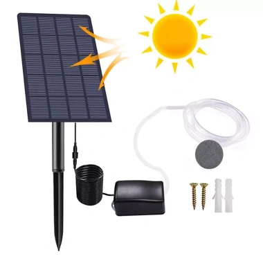Máy sục khí hồ cá năng lượng mặt trời, tiếng êm, đá bọt, ao nhỏ – Giá 415.800₫ 4