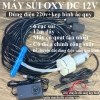 Máy sục khí V1 V2 V3 combo 12V/220V, kẹp bình ắc quy, bơm oxy cho bể cá