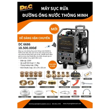Máy sục rửa ống nước thông minh Dr.C – Loại bỏ cặn bã, vi khuẩn, tắc nghẽn, bảo hành trọn đời, giá 19,980,000₫ 7