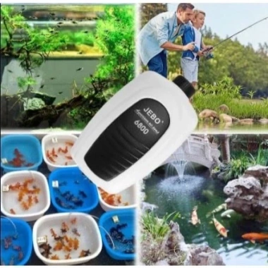 Máy sủi khí bơm oxy 2 vòi Jebo-6.800 cho bể cá - Giá chỉ 115.000₫, giảm mạnh 3
