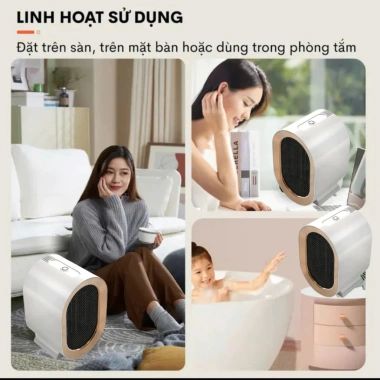 Máy sưởi bàn mini 1.200W - Tiết kiệm điện, làm ấm nhanh, 2 chế độ nhiệt, an toàn chống cháy nổ - Giá chỉ 290k 9