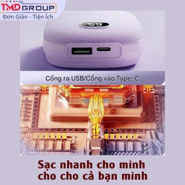 Máy sưởi cầm tay 2 mặt pin sạc dự phòng, LED sưởi ấm - Giá 255.000đ 6