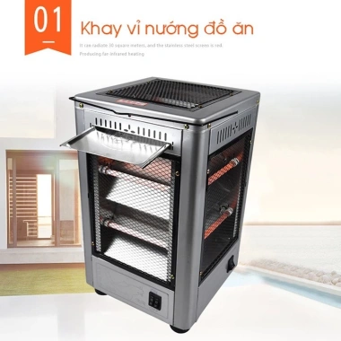 Máy sưởi đa chiều 2.000W 5 chế độ nướng, sấy, hong khô quần áo, sưởi ấm 30m2 - Giá chỉ 339.000₫ 3