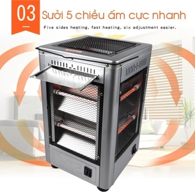 Máy sưởi đa chiều 2.000W 5 chế độ nướng, sấy, hong khô quần áo, sưởi ấm 30m2 - Giá chỉ 339.000₫ 5