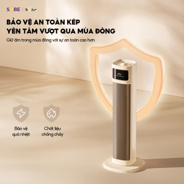 Máy Sưởi Gốm Bear DNQ P20Y5 - Quạt Đứng Ấm Mùa Đông, Giải Pháp Cho Phòng Ngủ, Khách, Văn Phòng, Giá Ưu Đãi 1.206.000 VND 2