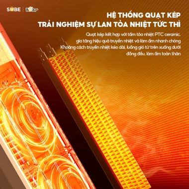 Máy Sưởi Gốm Bear DNQ P20Y5 - Quạt Đứng Ấm Mùa Đông, Giải Pháp Cho Phòng Ngủ, Khách, Văn Phòng, Giá Ưu Đãi 1.206.000 VND 6