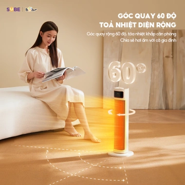 Máy Sưởi Gốm Bear DNQ P20Y5 - Quạt Đứng Ấm Mùa Đông, Giải Pháp Cho Phòng Ngủ, Khách, Văn Phòng, Giá Ưu Đãi 1.206.000 VND 7