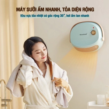 Máy sưởi gốm Nineshield KB-6.501 treo tường và để bàn, quạt sưởi với hồng khô sấy quần áo, bảo hành 1 năm, 986.000 VND 4