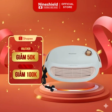 Máy sưởi gốm Nineshield KB-6.501 treo tường và để bàn, quạt sưởi với hồng khô sấy quần áo, bảo hành 1 năm, 986.000 VND 7