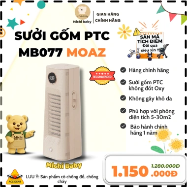 Máy sưởi gốm PTC Moaz Bebe MB077 MC387 - Tiết kiệm điện, giảm 30%, giá 1,185,000₫ 6