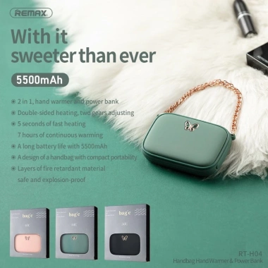 Máy sưởi kiêm sạc dự phòng Remax 10.000mAh - Giá chỉ 399.000, sưởi ấm nhanh, sạc mạnh
