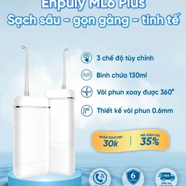 Máy Tăm Nước EPULY ML6 4 Đầu, Kháng Nước IPX8, Tia Nước Mạnh, Sạc USB, Gọn Nhẹ Du Lịch - 485k