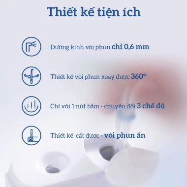Máy Tăm Nước EPULY ML6 4 Đầu, Kháng Nước IPX8, Tia Nước Mạnh, Sạc USB, Gọn Nhẹ Du Lịch - 485k
