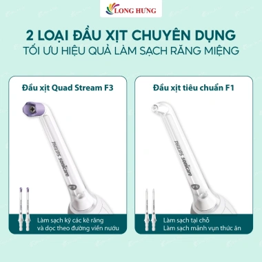 Máy tăm nước Philips Sonicare Cordless Power Flosser 3.000 HX3.826/31 - Không dây, công suất mạnh, giá ưu đãi 2,990,000₫