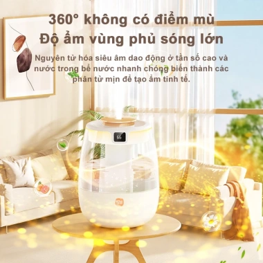 Máy tạo ẩm Xiaomi có đèn ngủ, xông tinh dầu, hiển thị độ ẩm LED, khử trùng - Giá 385k 3