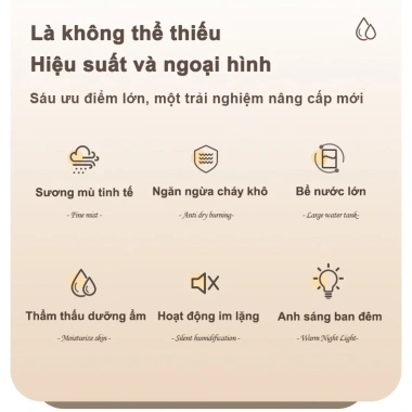 Máy tạo ẩm Xiaomi có đèn ngủ, xông tinh dầu, hiển thị độ ẩm LED, khử trùng - Giá 385k 9