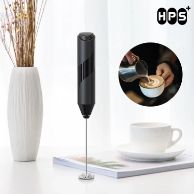 Máy tạo bọt cà phê cầm tay HPS, đánh trứng mini pin, nhựa ABS, inox 304, giá đỡ 41.000₫
