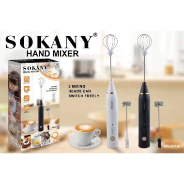 Máy tạo bọt cafe 3 tốc độ Sokany cầm tay, đánh trứng không dây, sạc pin tiện lợi chỉ 151.000₫ 7