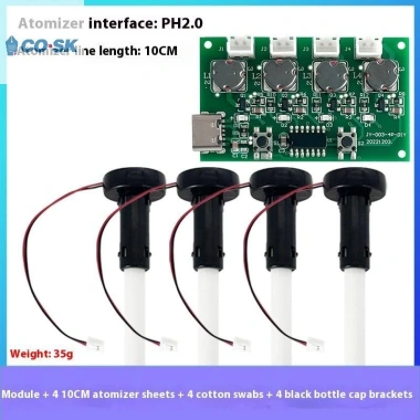 Máy Tạo Độ Ẩm DIY 4 Loại C USB + Bảng Điều Khiển, Tấm Sương Mù, Chân Đế 8